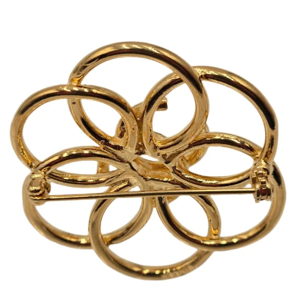 #5 Chanel Flower Brooch Centered with CC Logo, 1996
